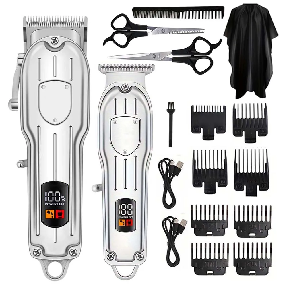 Men'S Grooming Essentials - Electric Hair Clipper Display Digital Multifunctional