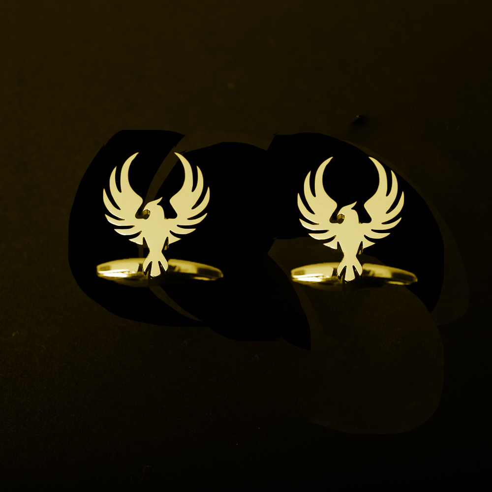 Men'S Grooming Day - Stainless Steel Men Cufflinks Vintage Phoenix