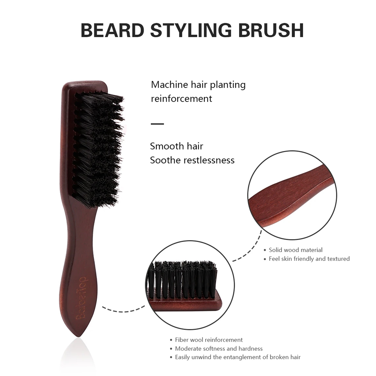 Barbershop Wooden Handle Boar  - đánh giá và giá Grooming Men'S Hair