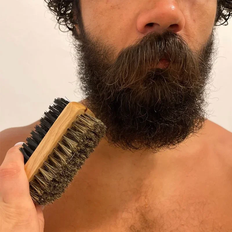 Beard Brush with Natural Woode - đánh giá và giá Men'S Grooming Essentials
