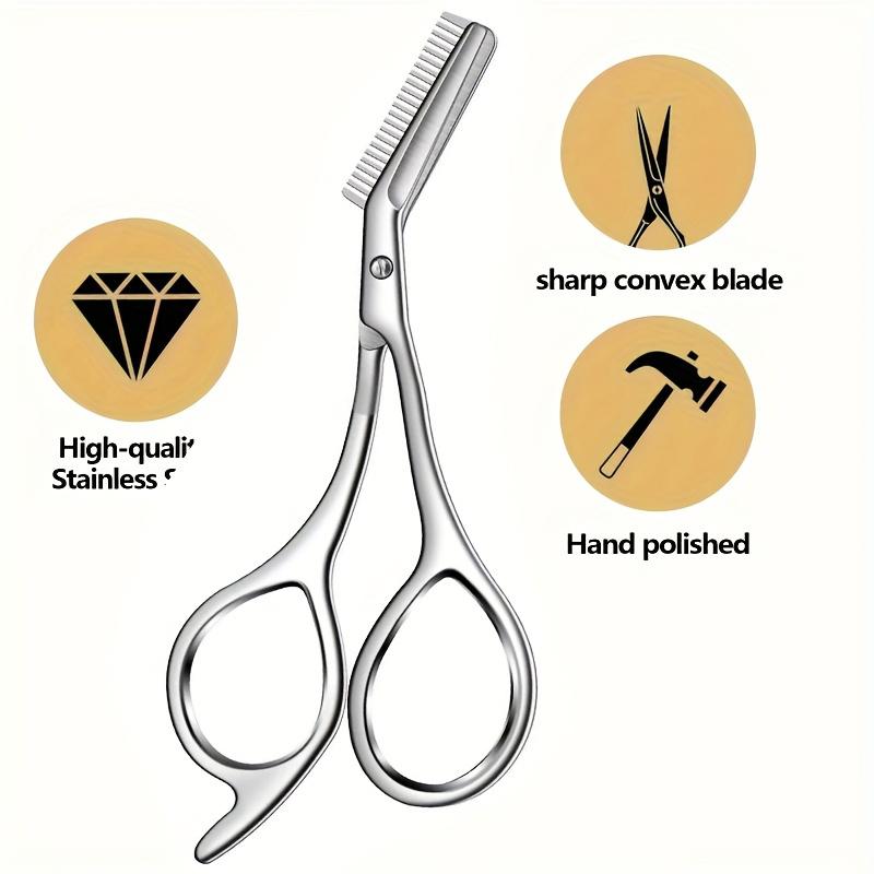 Stainless Steel Eyebrow Scisso - đánh giá và giá Men'S Grooming Eyebrow Trimming