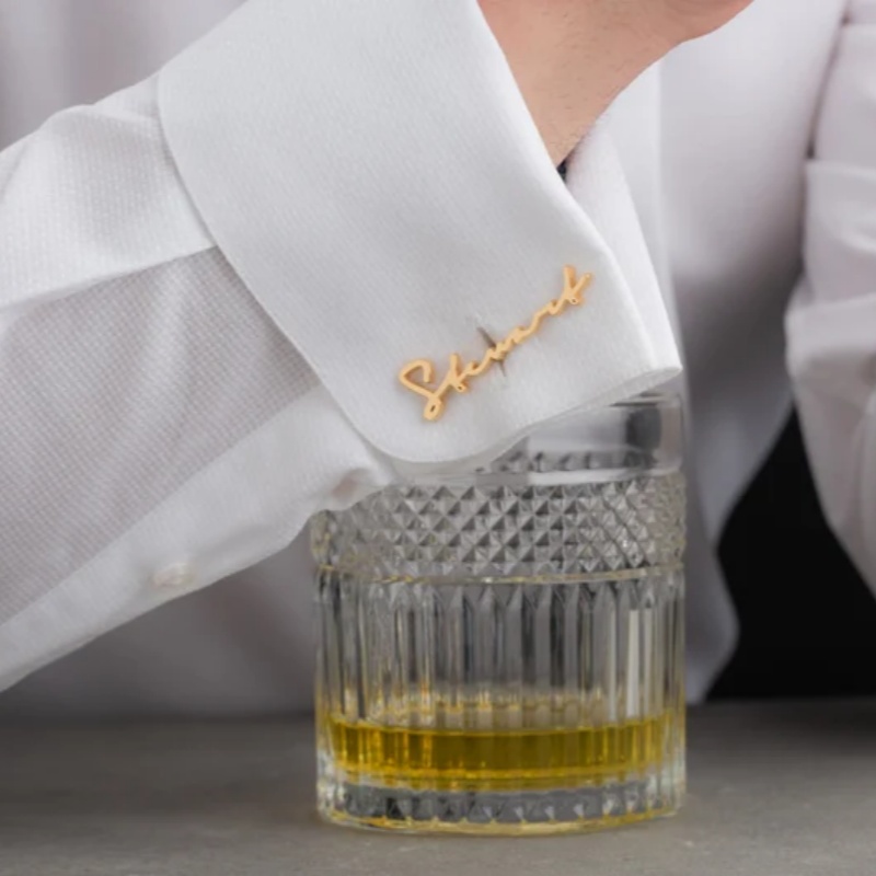 Custom Name Cufflinks 18K Gold - đánh giá và giá Men'S Grooming Gifts