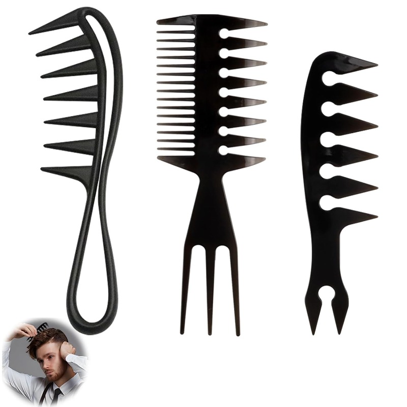 1/3pcs Wide Tooth Hair Comb –  - đánh giá và giá Men'S Grooming Hairstyles